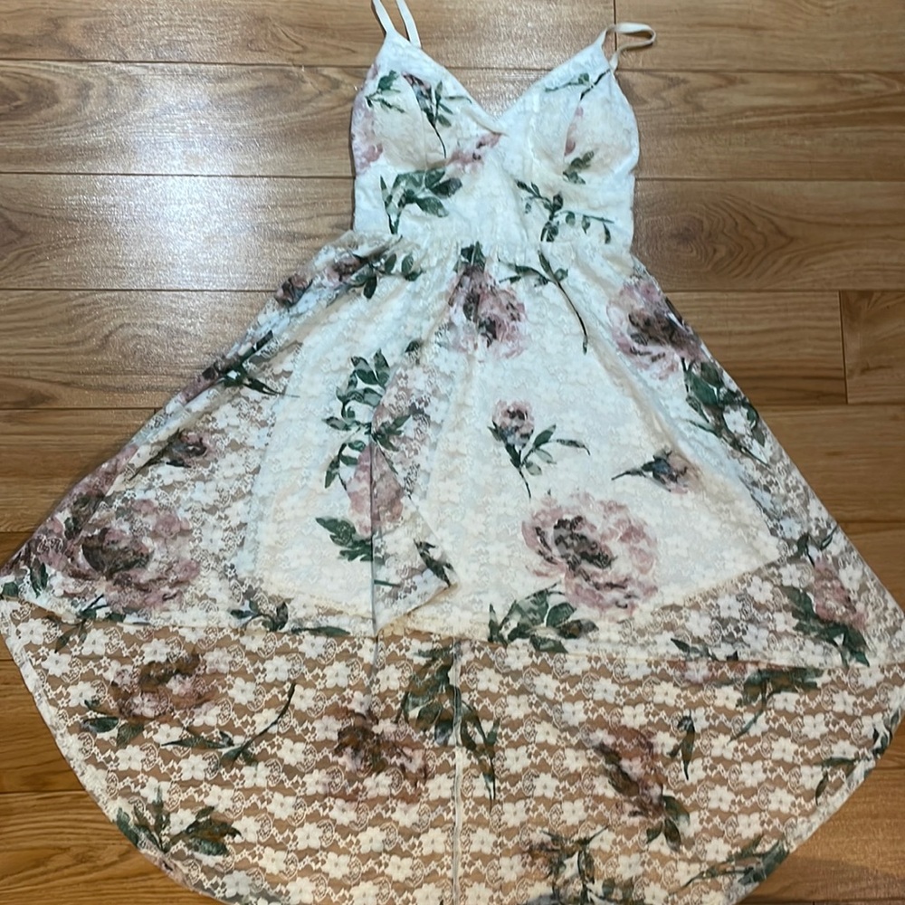 Lily Rose floral cupped spaghetti strapped dress
